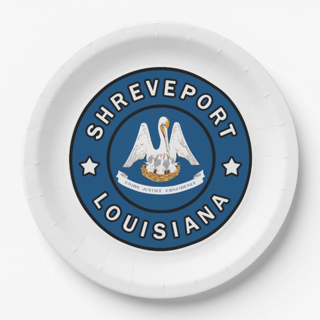 Shreveport Louisiana Paper Plate (Front)