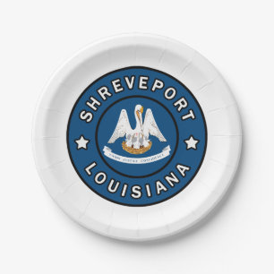 Shreveport Louisiana Paper Plate