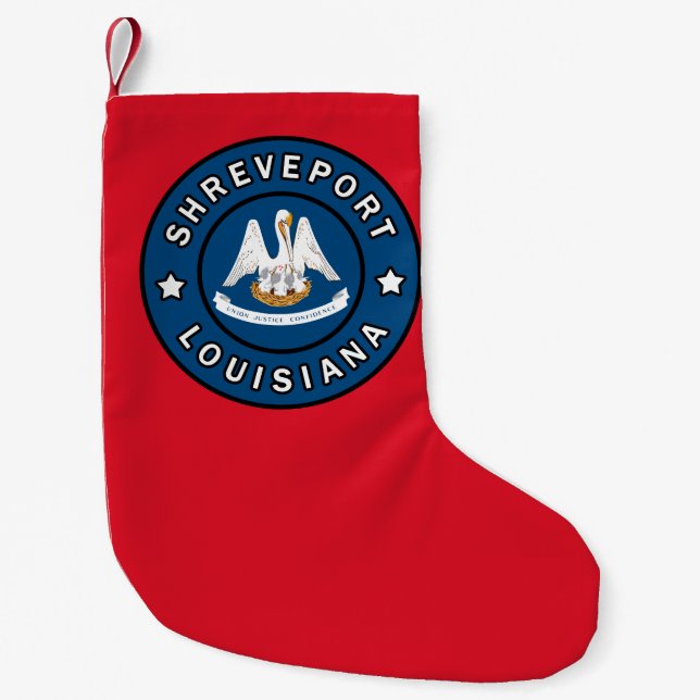 Shreveport Louisiana Small Christmas Stocking (Front)