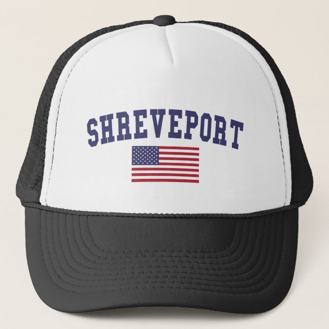 Shreveport US Flag Trucker Hat (Front)