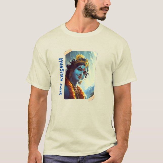 Shri Krishna Divine Art T-Shirt (Front)