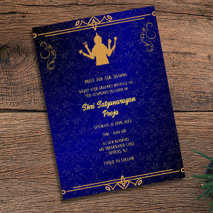 Shri Satyanarayan Pooja Hindu Invitation