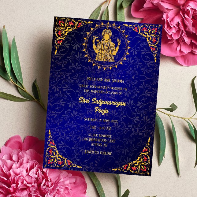 Shri Satyanarayan Pooja Hindu Invitation (Creator Uploaded)