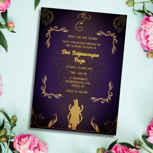 Shri Satyanarayan Pooja Hindu Invitation (Creator Uploaded)