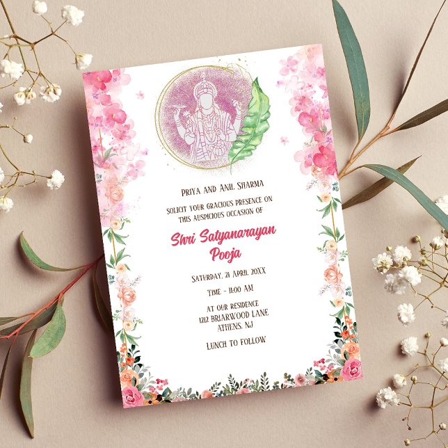 Shri Satyanarayan Pooja Hindu Invitation (Creator Uploaded)