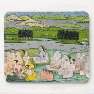 Shri Sukdevji preaching to a concourse of Sadhus, Mouse Pad