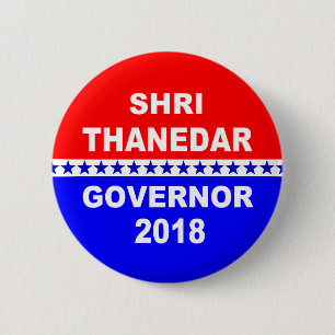Shri Thanedar Governor Michigan 2018 6 Cm Round Badge