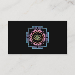 Shri Yantra Lotus Buddhism Meditation Sacred Geome Business Card