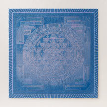Shri Yantra Mandala: Blue