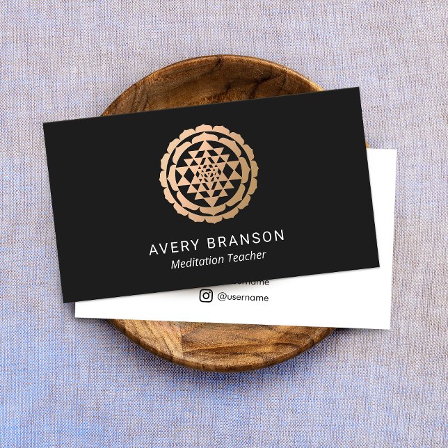 Shri Yantra Meditation Teacher Business Card (Creator Uploaded)