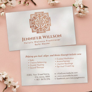 Shri Yantra - Sri yantra - Shri Chakra - Copper Business Card