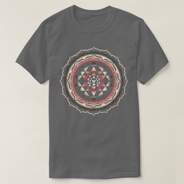 Shri Yantra Yoga Buddhismus T-Shirt (Design Front)