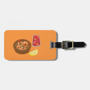 Shrimp and Sangria Luggage Tag