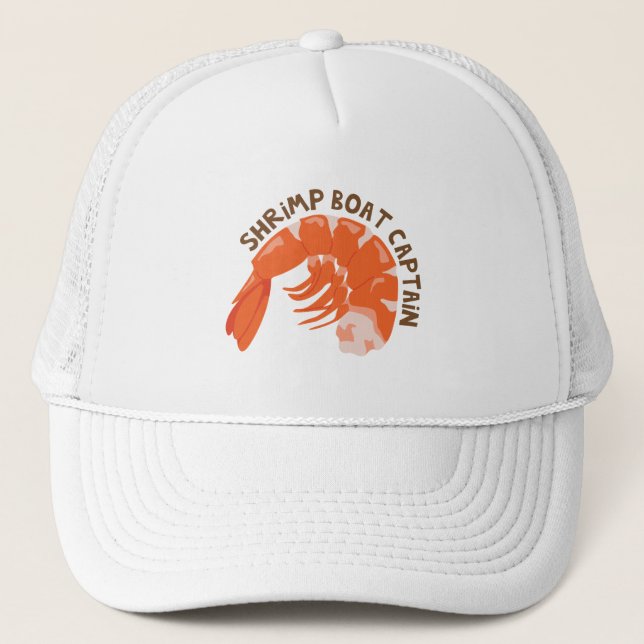 Shrimp Boat Captain Trucker Hat (Front)