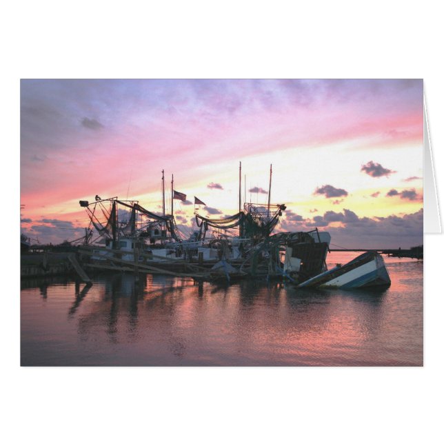 Shrimp Boats at Sunset (Front Horizontal)