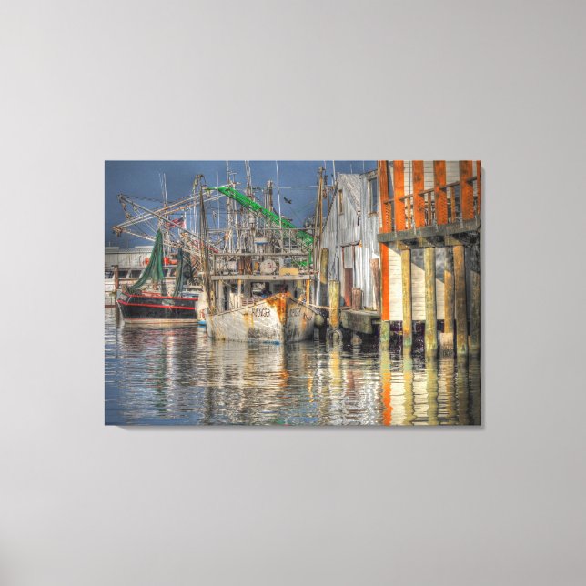 Shrimp Boats. Canvas Print (Front)