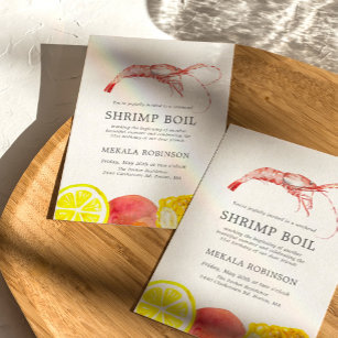 Shrimp Boil   Seafood Themed Birthday Party Invitation