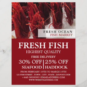 Shrimp Display, Fishmonger/Wife, Fish Market Flyer