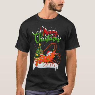 Shrimp Fish Xmas Decorations Santa Shrimp Christ T-Shirt