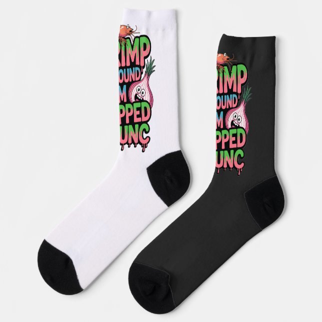 Shrimp Just Found Out I'm Chopped and Unc Socks (Left)