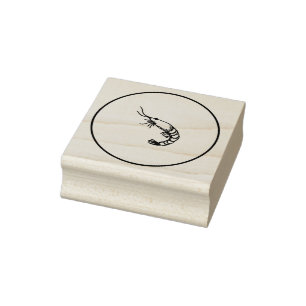 Shrimp, nautical, sea, ocean, marine rubber stamp