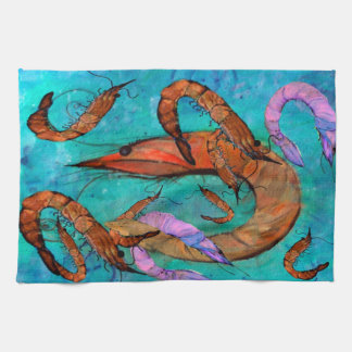 Shrimp party kitchen towels