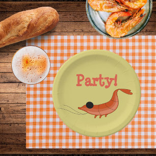 Shrimp party paper plates