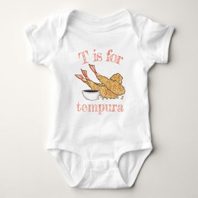 Shrimp Prawn Ebi Tempura Japanese Cuisine Food Baby Bodysuit (Front)