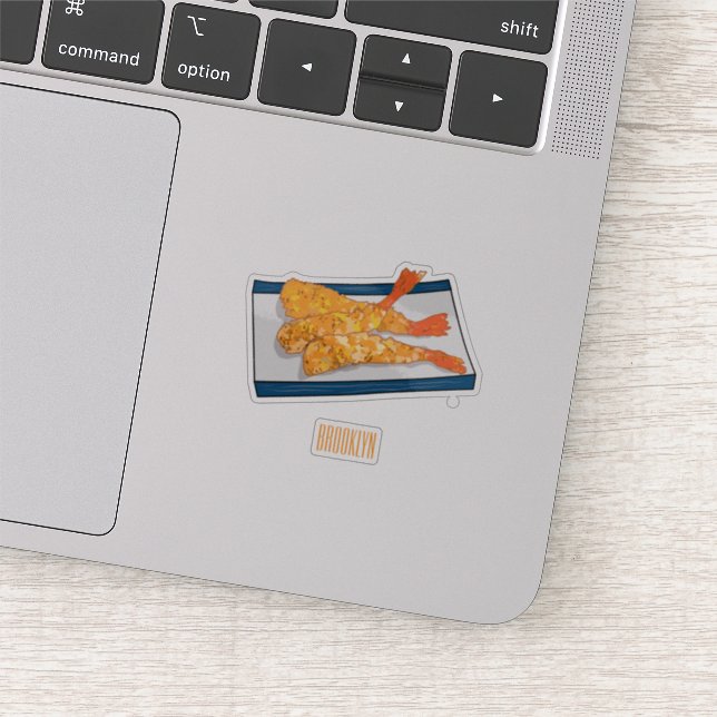 Shrimp tempura cartoon illustration (Detail)