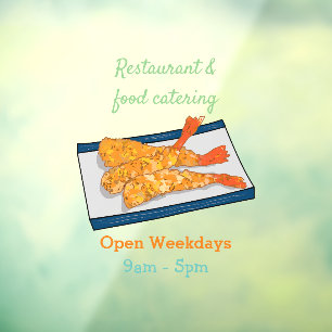 Shrimp tempura cartoon illustration