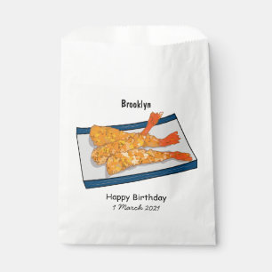 Shrimp tempura cartoon illustration favour bags