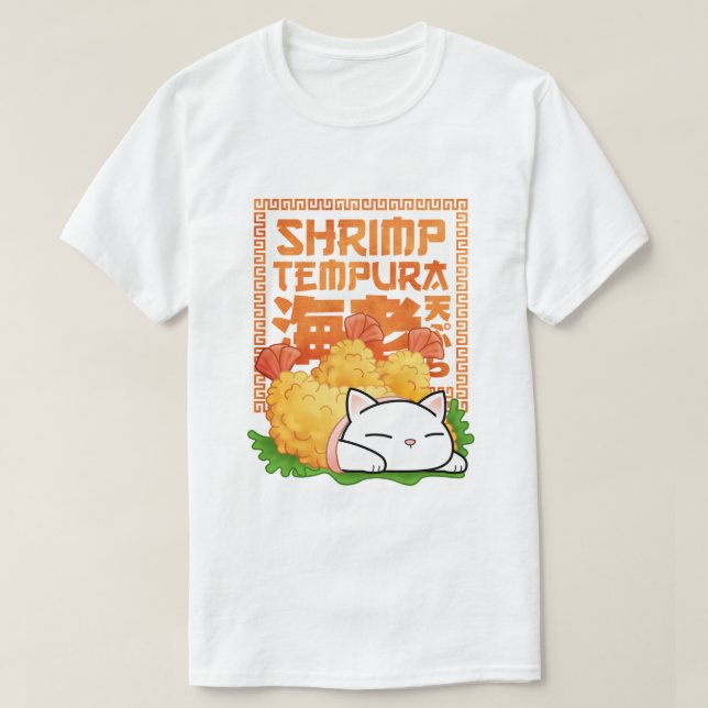 Shrimp Tempura Cat T-Shirt (Design Front)