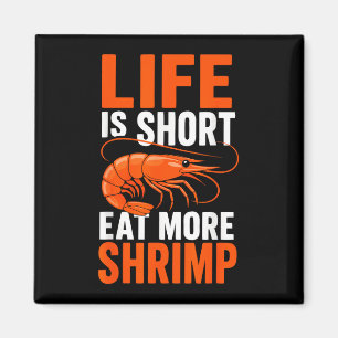 Shrimping cajun shrimps seafood market  magnet