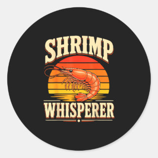 Shrimping life cajun seafood shrimps  classic round sticker
