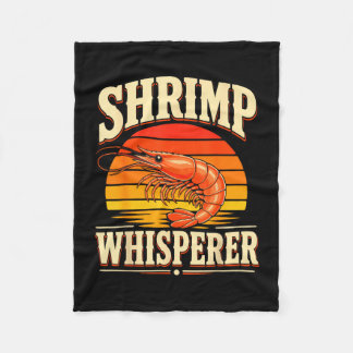 Shrimping life cajun seafood shrimps fleece blanket