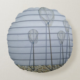 Shrimping Nets Round Cushion