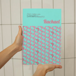 SHRIMPLY Beautiful Teal Pink Nursery Custom Poster