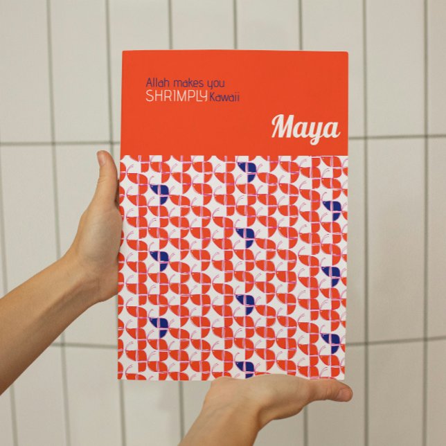 SHRIMPLY Kawaii Retro White Orange Nursery Custom Poster (Creator Uploaded)