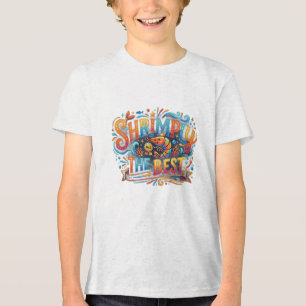 Shrimply the Best Funny Shrimp T-Shirt Tri-Blend Shirt