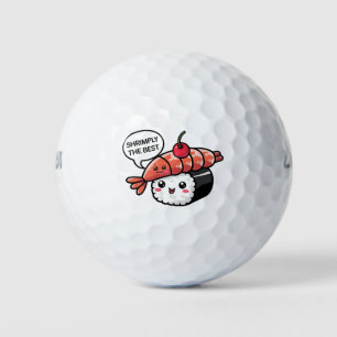 shrimply the best kawaii sushi golf balls