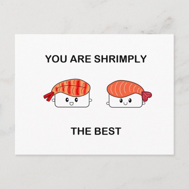 Shrimply the best -suziethesushi postcard (Front)