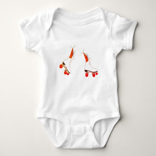 Shrimps on Roller Skates Baby Bodysuit (Front)