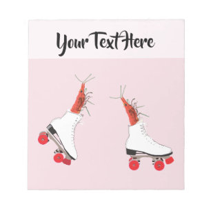 Shrimps, Roller Blades, Surreal Art Notepad