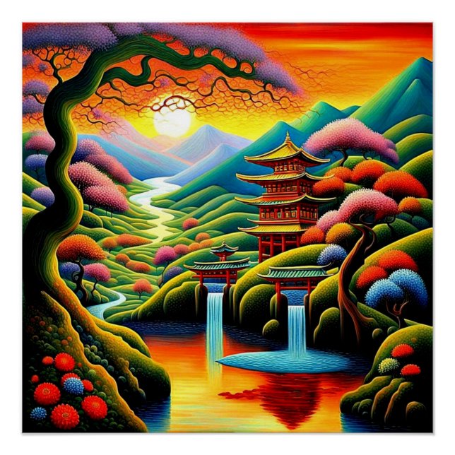 Shrine at Sunset 1 Poster (Front)