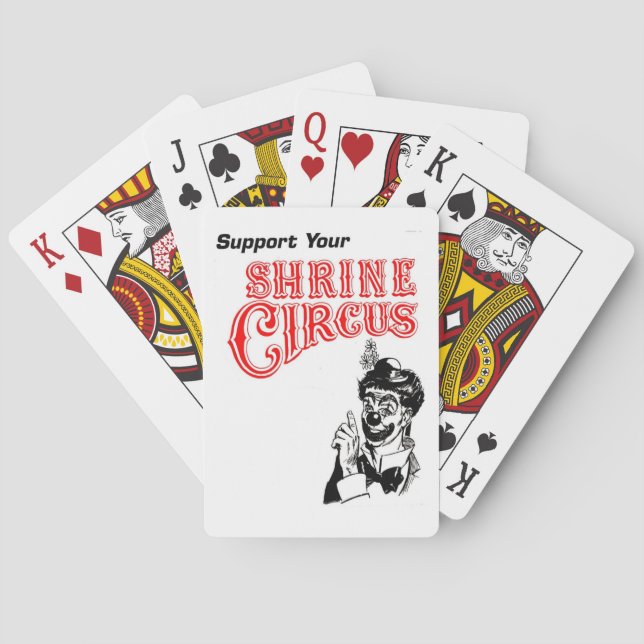 Shrine Circus Clown Playing Cards (Back)