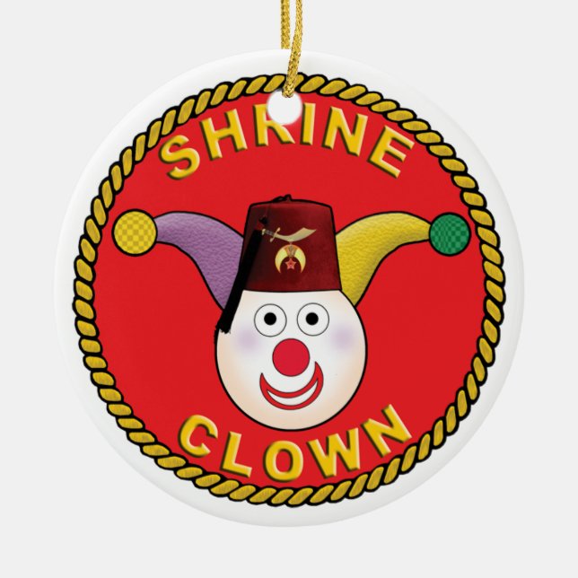 Shrine Clown Ceramic Tree Decoration (Front)