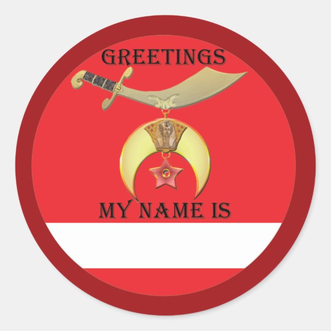 Shrine Greetings Classic Round Sticker (Front)