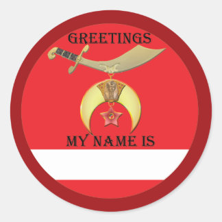 Shrine Greetings Classic Round Sticker