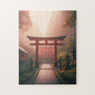 Shrine Path at Dawn – Tranquil Japan Puzzle