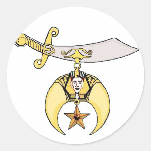 shriner-1 classic round sticker